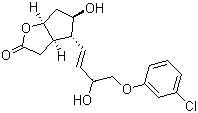 (3Ar,4r,5r,6as)-4-[(1e)-4-(3-chlorophenoxy)-3-hydroxy-1-buten-1-yl]hexahydro-5-hydroxy-2h-cyclopenta[b]furan-2-one Structure,652152-39-1Structure