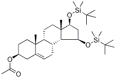 (3Beta,15alpha,17beta)-15,17-bis-o-(tert-butyldimethylsilyloxy) androst-5-en-3-ol 3-o-acetate Structure,65429-24-5Structure