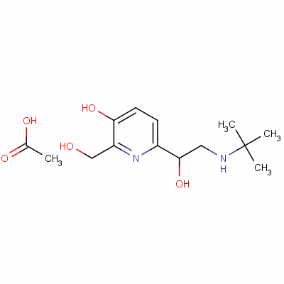 2-(Hydroxymethyl)-6-(1-hydroxy-2-tert-butylamino-ethyl)-pyridin-3-ol Structure,65652-44-0Structure