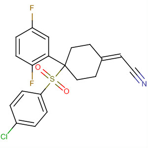 2-(4-(4-Chlorophenylsulfonyl)-4-(2,5-difluorophenyl)cyclohexylidene)acetonitrile Structure,656810-84-3Structure