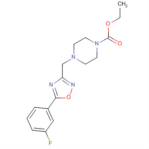 Ethyl 4-((5-(3-fluorophenyl)-1,2,4-oxadiazol-3-yl)methyl)piperazine-1-carboxylate Structure,657423-79-5Structure