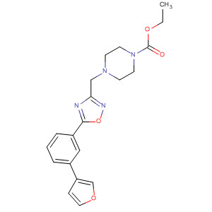 Ethyl 4-((5-(3-(furan-3-yl)phenyl)-1,2,4-oxadiazol-3-yl)methyl)piperazine-1-carboxylate Structure,657424-01-6Structure