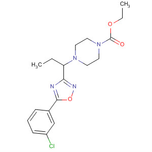 Ethyl 4-(1-(5-(3-chlorophenyl)-1,2,4-oxadiazol-3-yl)propyl)piperazine-1-carboxylate Structure,657425-52-0Structure