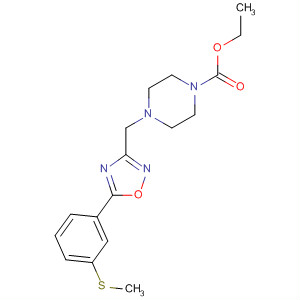 Ethyl 4-((5-(3-(methylthio)phenyl)-1,2,4-oxadiazol-3-yl)methyl)piperazine-1-carboxylate Structure,657425-68-8Structure