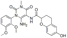 2H-1-benzopyran-2-carboxamide, n-[6-amino-1-(2,3-dimethoxyphenyl)-1,2,3,4-tetrahydro-3-methyl-2,4-dioxo-5-pyrimidinyl]-3,4-dihydro-6-hydroxy- Structure,658061-93-9Structure