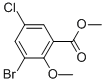 Methyl 3-bromo-5-chloro-2-(methyloxy)benzoate Structure,65851-97-0Structure