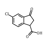 5-Chloro-2,3-dihydro-3-oxo-1h-indene-1-carboxylic acid Structure,66041-31-4Structure