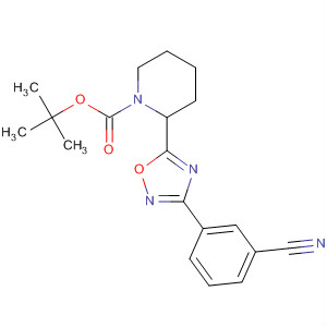 Tert-butyl 2-(3-(3-cyanophenyl)-1,2,4-oxadiazol-5-yl)piperidine-1-carboxylate Structure,661458-36-2Structure