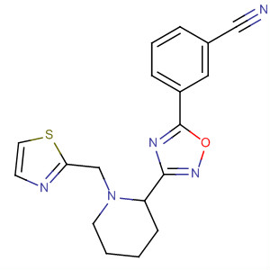 3-[3-(1-Thiazol-2-ylmethyl-piperidin-2-yl)-[1,2,4]oxadiazol-5-yl]-benzonitrile Structure,661458-60-2Structure