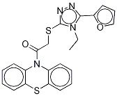 2-[[4-Ethyl-5-(2-furanyl)-4h-1,2,4-triazol-3-yl]thio]-1-(10h-phenothiazin-10-yl)-ethanone Structure,663212-40-6Structure