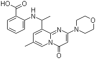 2-[[1-[7-Methyl-2-(morpholin-4-yl)-4-oxopyrido[1,2-a]pyrimidin-9-yl]ethyl]amino]benzoic acid Structure,663620-70-0Structure