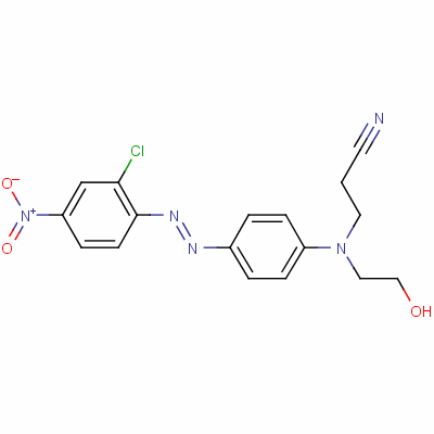 Propanenitrile, 3-[[4-[(2-chloro-4-nitrophenyl) azo]phenyl](2-hydroxyethyl)amino]- Structure,6657-33-6Structure