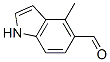 1H-indole-5-carboxaldehyde, 4-methyl-(9ci) Structure,671215-71-7Structure