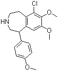 6-Chloro-2,3,4,5-tetrahydro-7,8-dimethoxy-1-(4-methoxyphenyl)-1H-3-benzazepine Structure,67287-53-0Structure