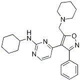 N-cyclohexyl-4-[3-phenyl-5-(1-piperidinylmethyl)-4-isoxazolyl]-2-pyrimidinamine Structure,673451-39-3Structure