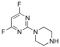 Pyrimidine, 4,6-difluoro-2-(1-piperazinyl)- (9ci) Structure,675588-43-9Structure