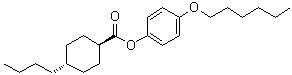 4β-butyl-1α-cyclohexanecarboxylic acid p-hexyloxyphenyl ester Structure,67589-50-8Structure