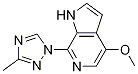 4-Methoxy-7-(3-methyl-1h-1,2,4-triazol-1-yl)-1h-pyrrolo[2,3-c]pyridine Structure,676491-46-6Structure