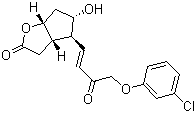 [3Aa,4a(e),5b,6aa]-4-[4-(3-chlorophenoxy)-3-oxo-1-butenyl]hexahydro-5-hydroxy-2h-cyclopenta[b]furan-2-one Structure,67738-67-4Structure