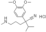 Verapamil related compound a (50 mg) (3,4-dimethoxy-alpha-[3-(methylamino)propyl]-alpha-(1-methylethyl)-benzeneacetonitrile monohydrochloride) Structure,67775-97-7Structure