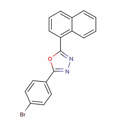 2-(4-Bromophenyl)-5-(1-naphthyl)-1,3,4-oxadiazole Structure,68047-37-0Structure