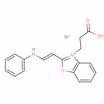 2-(2-Anilinovinyl)-3-(2-carboxyethyl)benzoxazolium bromide Structure,68123-41-1Structure