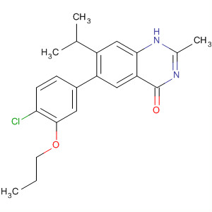 6-(4-Chloro-3-propoxy-phenyl)-7-isopropyl-2-methyl-3h-quinazolin-4-one Structure,681292-04-6Structure