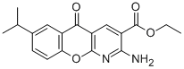 Ethyl 2-amino-7-isopropyl-5-oxo-5h-[1]benzopyrano[2,3-b]pyridine-3-carboxylate Structure,68301-99-5Structure