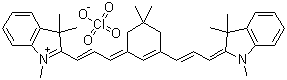 2-((E)-3-(5,5-dimethyl-3-[(e)-3-(1,3,3-trimethyl-1,3-dihydro-2h-indol-2-ylidene)-1-propenyl]-2-cyclohexen-1-ylidene)-1-propenyl)-1,3,3-trimethyl-3h-indolium perchlorate Structure,68339-63-9Structure