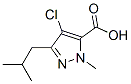 4-Chloro-1-methyl-3-(2-methylpropyl)-1H-pyrazole-5-carboxylic acid Structure,685513-49-9Structure