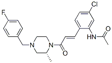 Acetamide, N-[5-chloro-2-[(1E)-3-[(2R)-4-[(4-fluorophenyl)methyl]-2-methyl-1-piperazinyl]-3-oxo-1-propen-1-yl]phenyl]- Structure,685534-25-2Structure