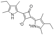 (4E)-4-(4-ethyl-3,5-dimethyl-2h-pyrrolium-2-ylidene)-2-(4-ethyl-3,5-dimethyl-1h-pyrrol-2-yl)-3-oxo-1-cyclobuten-1-olate Structure,68842-63-7Structure