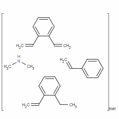 N-methylmethanamine reaction products with chloromethylated divinylbenzene-ethenylethylbenzene-styrene polymer Structure,69011-17-2Structure