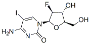 2(1H)-Pyrimidinone, 4-amino-1-(2-deoxy-2-fluoro-β-D-arabinofuranosyl)-5-iodo- Structure,69123-90-6Structure