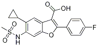 3-Benzofurancarboxylic acid, 5-cyclopropyl-2-(4-fluorophenyl)-6-[(methylsulfonyl)amino]- Structure,691857-54-2Structure