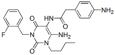 Benzeneacetamide, 4-amino-n-[6-amino-1-butyl-3-[(2-fluorophenyl)methyl]-1,2,3,4-tetrahydro-2,4-dioxo-5-pyrimidinyl]- Structure,693217-34-4Structure