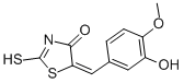 (5E)-5-(3-Hydroxy-4-methoxybenzylidene)-2-mercapto-1,3-thiazol-4(5H)-one Structure,69505-47-1Structure