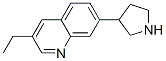 Quinoline, 3-ethyl-7-(3-pyrrolidinyl)- (9ci) Structure,695185-28-5Structure