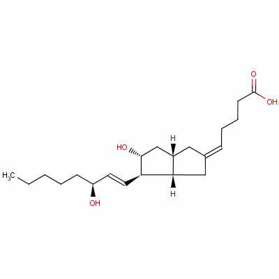 (5E)-5-[(3as,4r,5r,6as)-5-hydroxy-4-[(e,3s)-3-hydroxyoct-1-enyl]-3,3a,4,5,6,6a-hexahydro-1h-pentalen-2-ylidene]pentanoic acid Structure,69552-46-1Structure