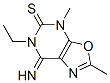 Oxazolo[5,4-d]pyrimidine-5(4h)-thione, 6-ethyl-6,7-dihydro-7-imino-2,4-dimethyl-(9ci) Structure,698365-69-4Structure