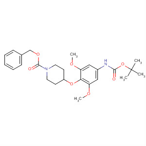 4-(4-Tert-butoxycarbonylamino-2,6-dimethoxy-phenoxy)-piperidine-1-carboxylic acid benzyl ester Structure,700804-14-4Structure