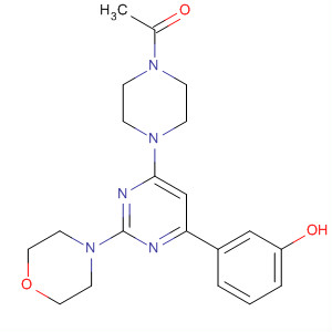 4-(4-Acetylpiperazin-1-yl)-6-(3-hydroxyphenyl)-2-morpholinopyrimidine Structure,701243-49-4Structure