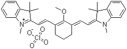 2-((E)-2-(2-methoxy-3-[(e)-2-(1,3,3-trimethyl-1,3-dihydro-2h-indol-2-ylidene)ethylidene]-1-cyclohexen-1-yl)ethenyl)-1,3,3-trimethyl-3h-indolium perchlorate Structure,70446-24-1Structure