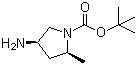 1-Pyrrolidinecarboxylicacid,4-amino-2-methyl-,1,1-dimethylethylester,(2s,4r)-(9ci) Structure,708274-46-8Structure