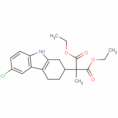 Diethyl 2-(6-chloro-2,3,4,9-tetrahydro-1h-carbazol-2-yl)-2-methylmalonate Structure,71208-54-3Structure