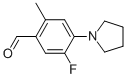 5-Fluoro-2-methyl-4-(1-pyrrolidinyl)benzaldehyde Structure,712317-60-7Structure