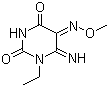 1-Ethyl-6-iminodihydropyrimidine-2,4,5(3H)-trione 5-(O-methyloxime) Structure,71342-66-0Structure