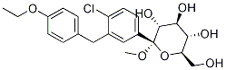 (2S,3r,4s,5s,6r)-2-(4-chloro-3-(4-ethoxybenzyl)phenyl)-6-(hydroxymethyl)-2-methoxytetrahydro-2h-pyran-3,4,5-triol Structure,714269-57-5Structure