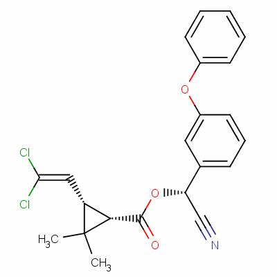 (R) cyano(3-phenoxyphenyl)-3-(2,2-dichloroethenyl)2,2-dimethyl cyclopropanecarboxylic acid methyl ester Structure,72204-44-5Structure