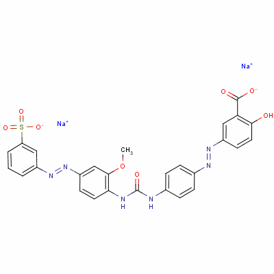 Disodium 5-[[4-[[[[2-methoxy-4-[(3-sulphonatophenyl)azo]phenyl]amino]carbonyl]amino]phenyl]azo]salicylate Structure,7248-45-5Structure